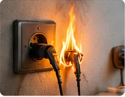 Ilustrační požár elektroinstalace